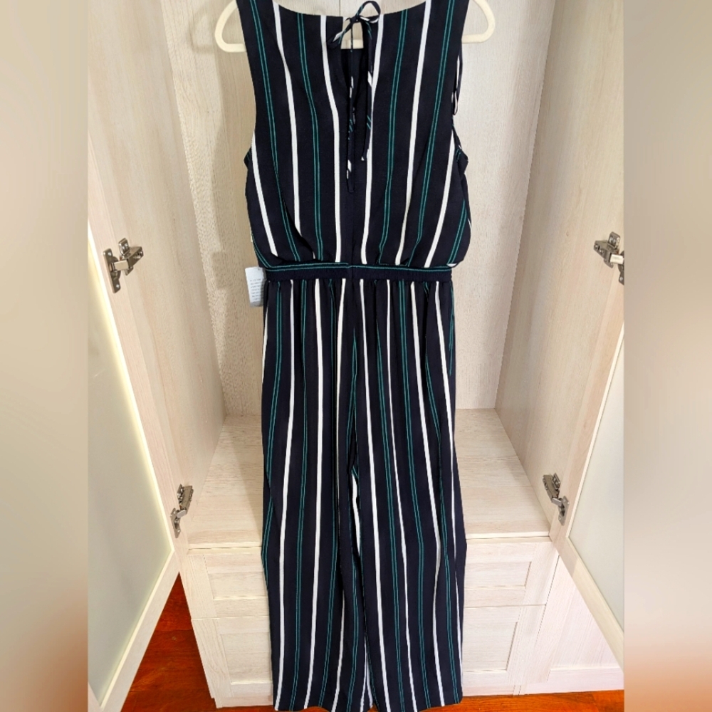 Eliza J Striped Sleeveless Jumpsuit